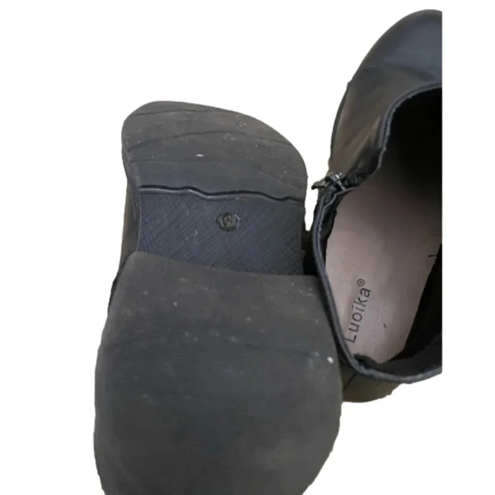 Luoika Ankle Boots, Side Zipper Booties size 8 - Picture 2 of 8